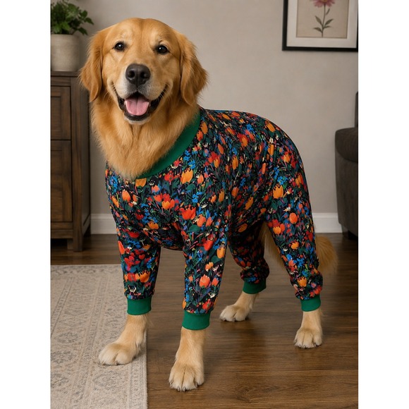 Lovinpet Other - Lovinpet Dog Pajamas Large Breed XXXL Tulip Print Bodysuit New